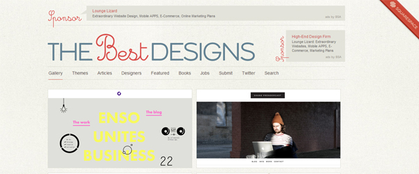 Listado top webs en TheBestDesigns