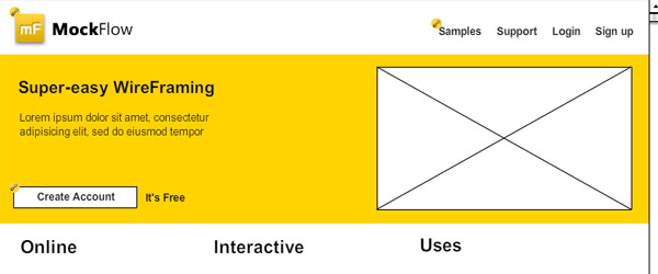 Herramienta MockFlow para crear prototipos web
