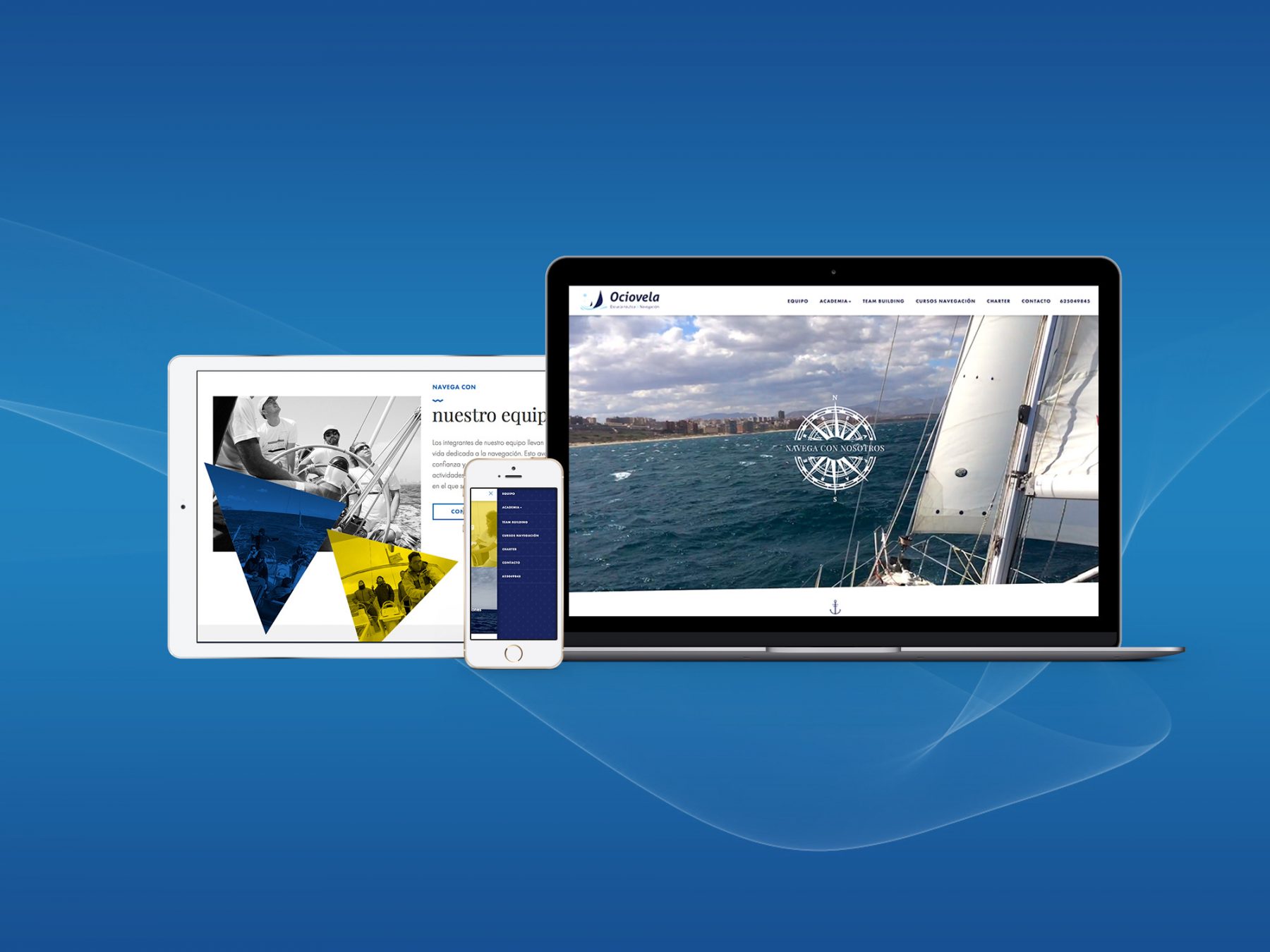 Portada web corporativa Ociovela